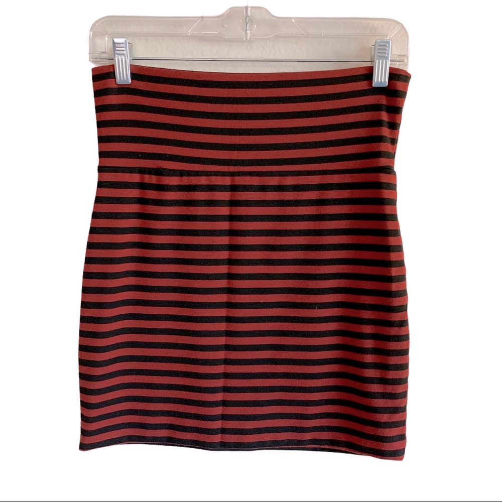 Mind Code striped miniskirt